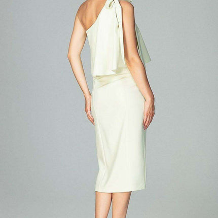 Elegant Asymmetrical Cocktail Dress with Sensational Thigh Slit