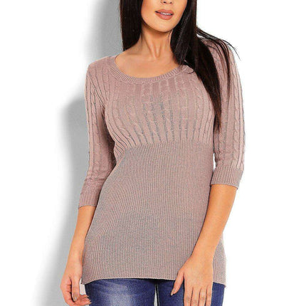 Elegant Braided Knit Jumper - Stylish and Comfortable Sweater