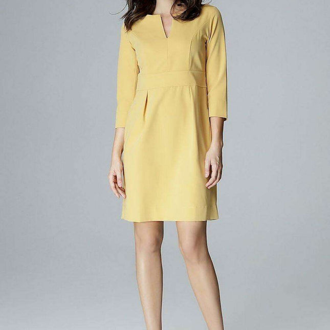 Chic V-Neck Midi Day Dress