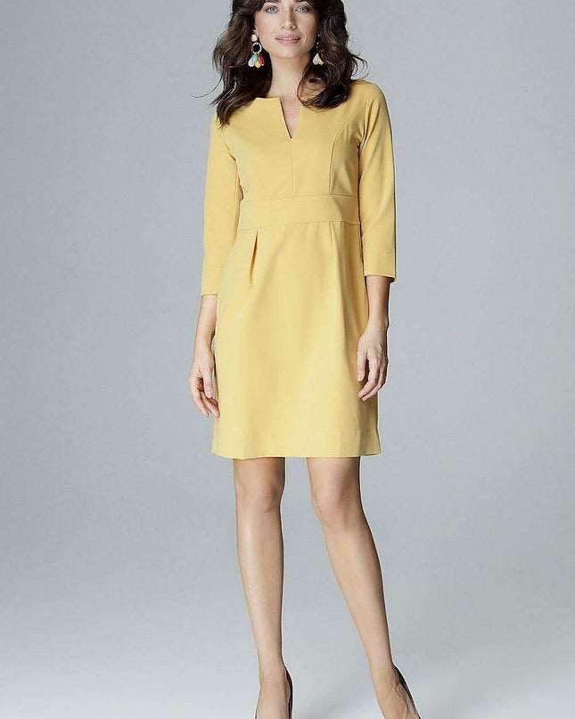 Chic V-Neck Midi Day Dress