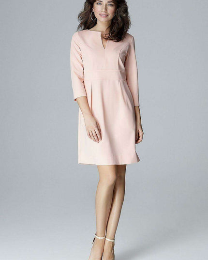 Chic V-Neck Midi Day Dress