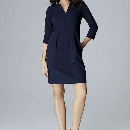 Chic V-Neck Midi Day Dress