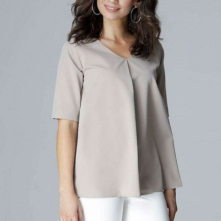 Chic Lenitif Relaxed Fit Blouse - Flaunt Your Silhouette with Grace