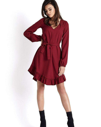 Charming Frill Embellished European Cocktail Dress