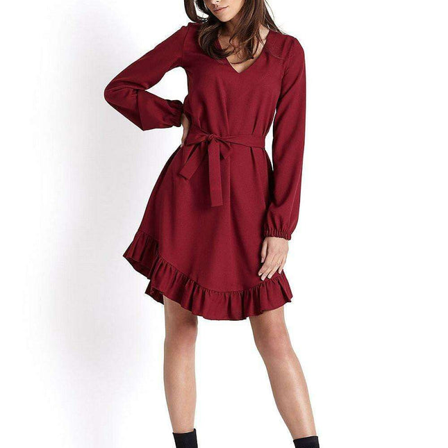 Charming Frill Embellished European Cocktail Dress