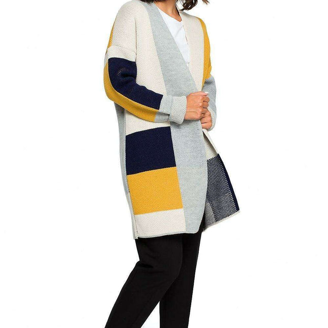 Chic Geometric Knit Cardigan for Effortless Elegance