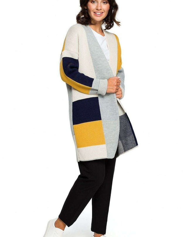 Chic Geometric Knit Cardigan for Effortless Elegance
