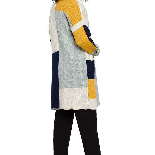 Chic Geometric Knit Cardigan for Effortless Elegance