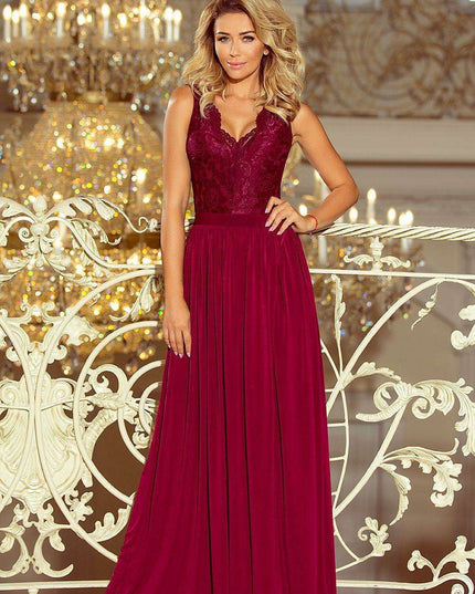 Elegant Blue Lace Gown for Special Occasions