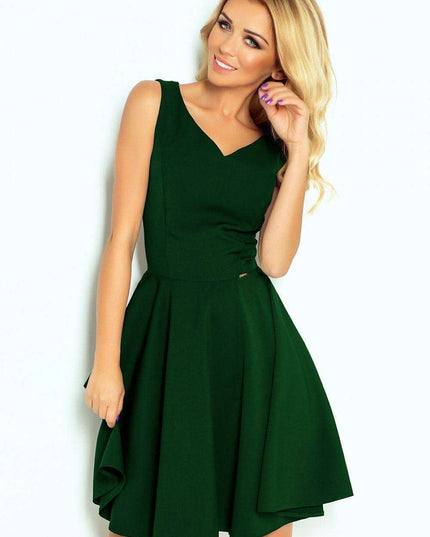 Chic Navy Blue Evening Gown with Pink Floral Accents - Numoco Dress