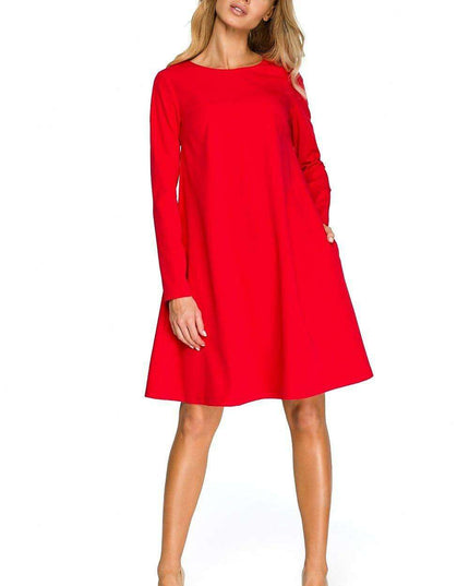 Chic Flared Cocktail Dress with Elegant Chiffon Touches