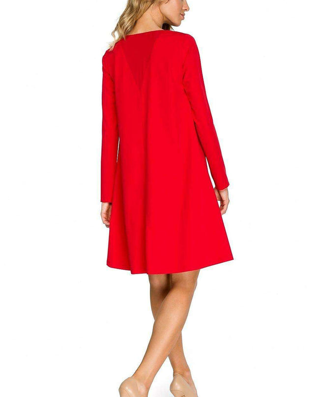 Chic Flared Cocktail Dress with Elegant Chiffon Touches