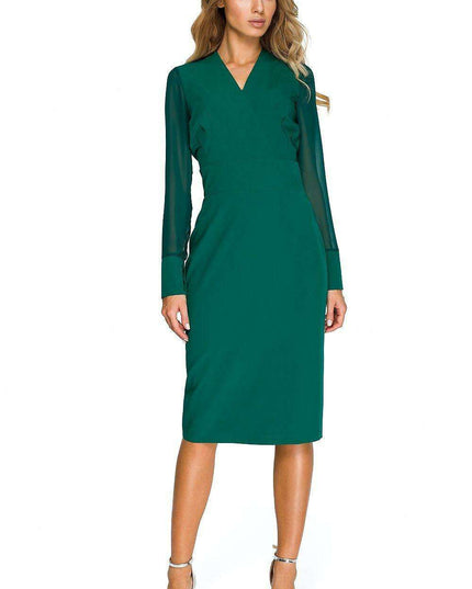 Elegant Chiffon Sleeve Evening Dress