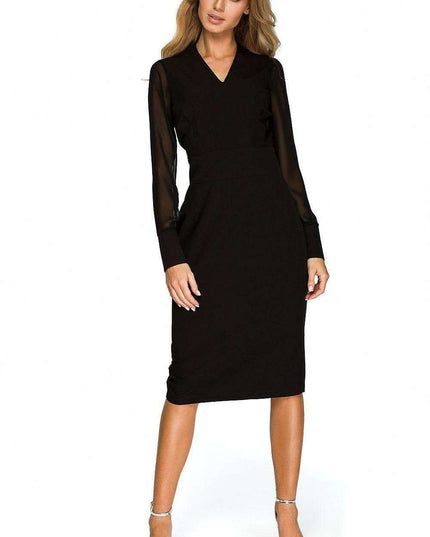 Elegant Chiffon Sleeve Evening Dress