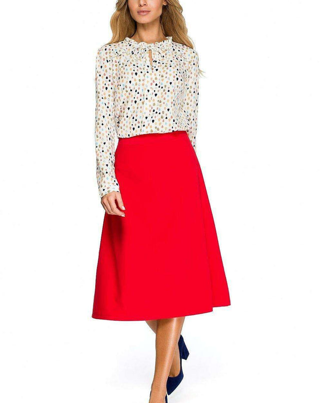 Elegant A-Line Midi Skirt