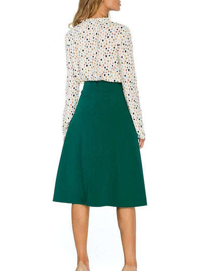 Elegant A-Line Midi Skirt