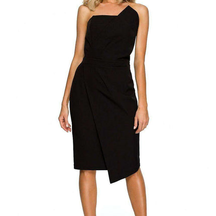 Sophisticated Off-Shoulder Bodycon Cocktail Dress - Made in EU