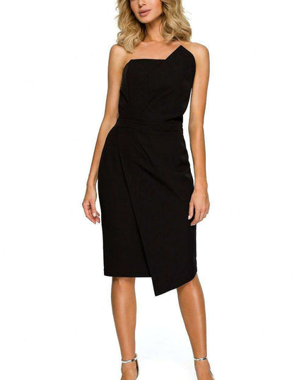 Sophisticated Off-Shoulder Bodycon Cocktail Dress - Made in EU