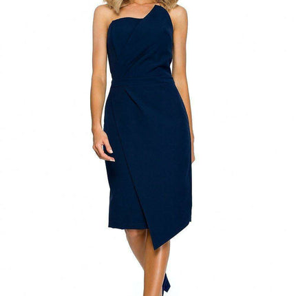 Sophisticated Off-Shoulder Bodycon Cocktail Dress - Made in EU