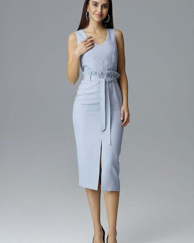 Sophisticated Ruffle-Accented Evening Gown