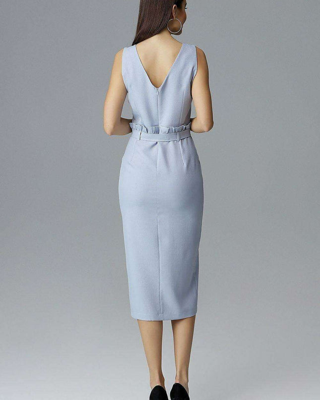 Sophisticated Ruffle-Accented Evening Gown