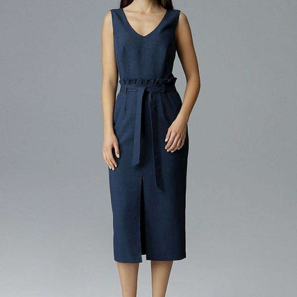 Sophisticated Ruffle-Accented Evening Gown