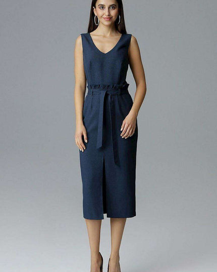 Sophisticated Ruffle-Accented Evening Gown