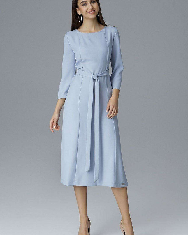 Chic Waist-Tie Evening Cocktail Dress for Special Events