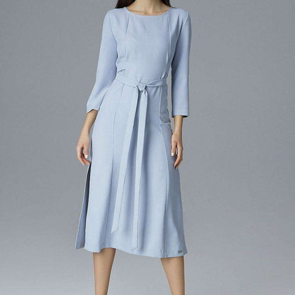 Chic Waist-Tie Evening Cocktail Dress for Special Events