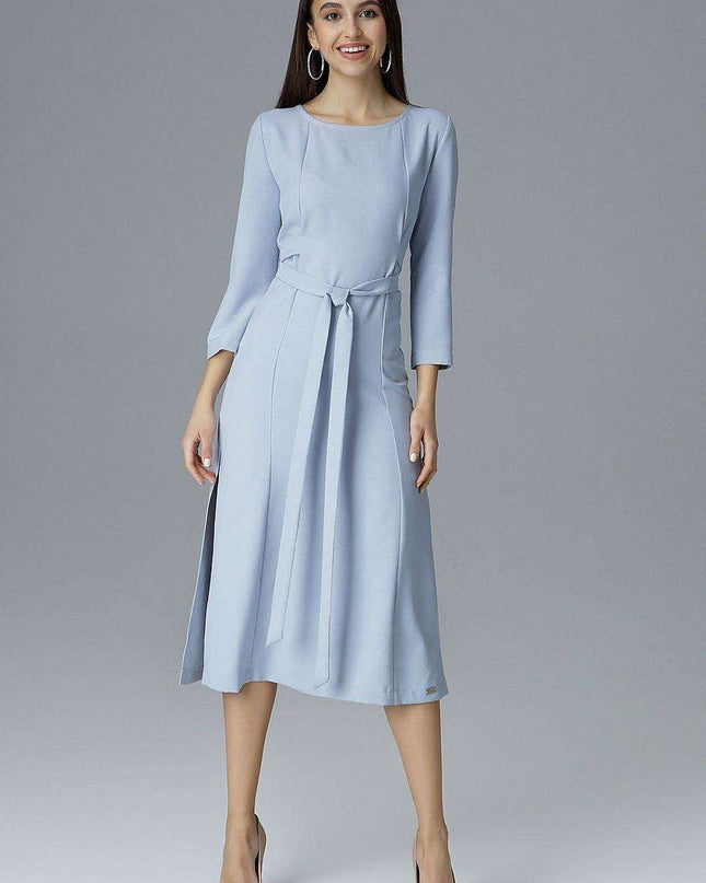 Chic Waist-Tie Evening Cocktail Dress for Special Events