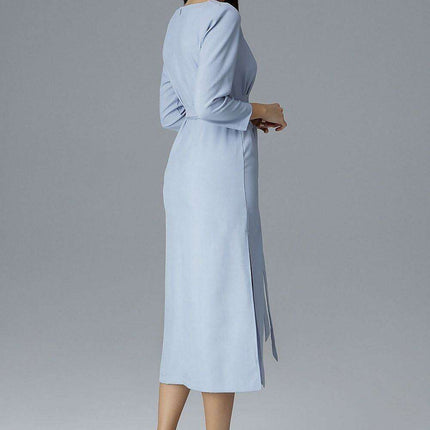 Chic Waist-Tie Evening Cocktail Dress for Special Events