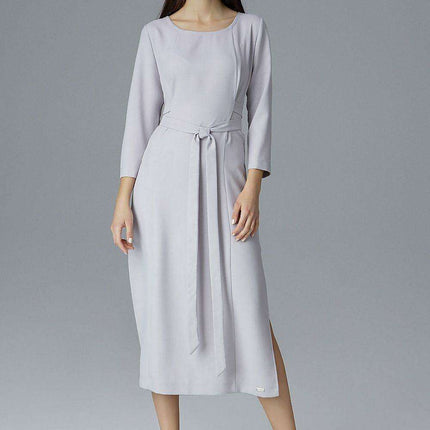 Chic Waist-Tie Evening Cocktail Dress for Special Events