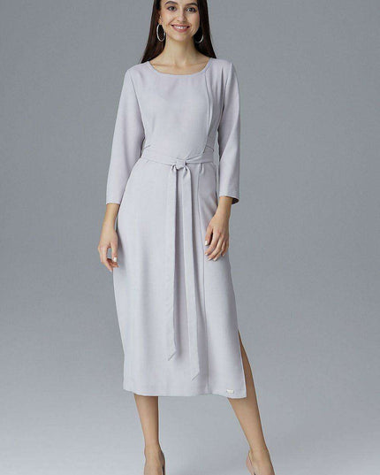 Chic Waist-Tie Evening Cocktail Dress for Special Events