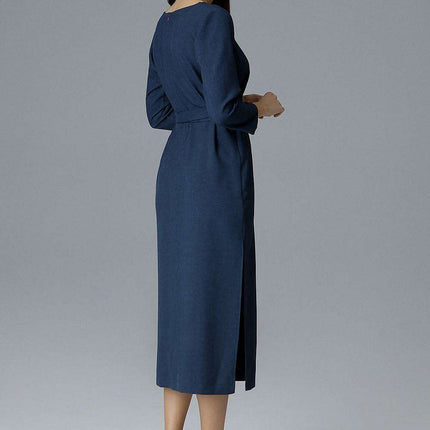 Chic Waist-Tie Evening Cocktail Dress for Special Events