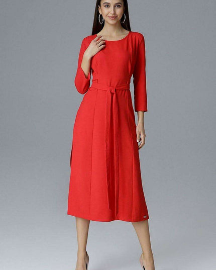 Chic Waist-Tie Evening Cocktail Dress for Special Events