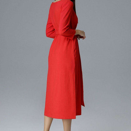 Chic Waist-Tie Evening Cocktail Dress for Special Events