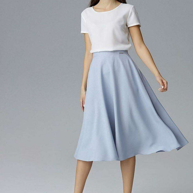 Elegant Belted Flared Skirt for Effortless Chic