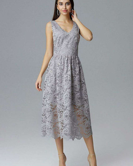 Elegant Lace Sleeveless Evening Dress