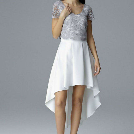 Elegant Lace and Trendy Asymmetrical Skirt Set