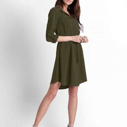 Chic Adaptable European Shirt Dress For Elegant Daywear EU