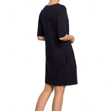 Elegant Bow-Detail Knitted Mini Dress