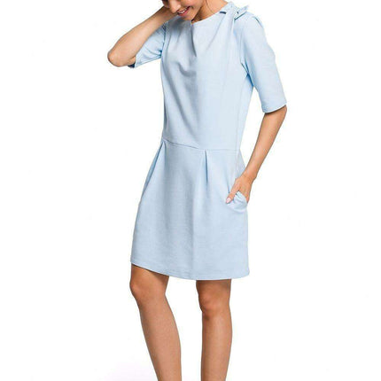 Elegant Bow-Detail Knitted Mini Dress