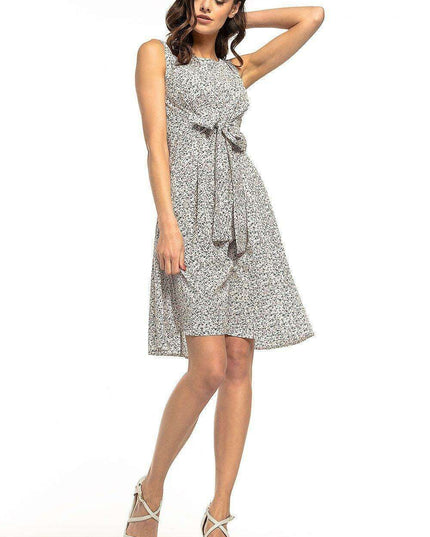 Floral Elegance Daydress with Customizable Bow Detail