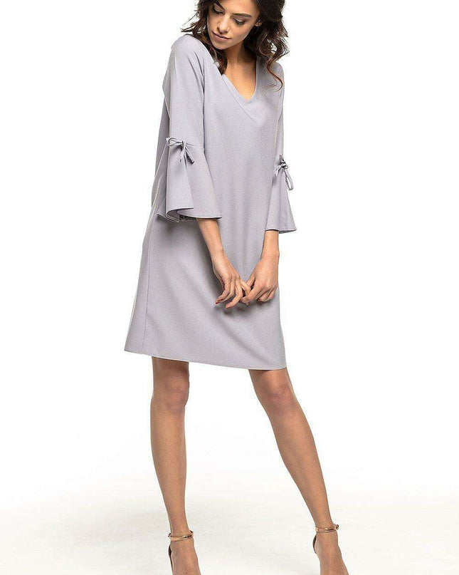 Charming Frill Sleeve Evening Dress