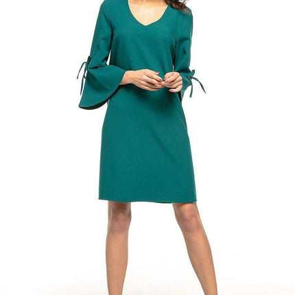 Charming Frill Sleeve Evening Dress