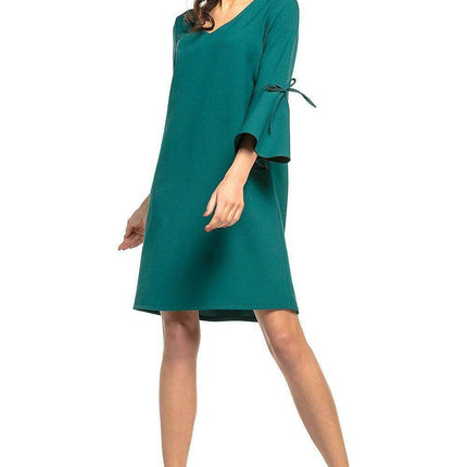 Charming Frill Sleeve Evening Dress