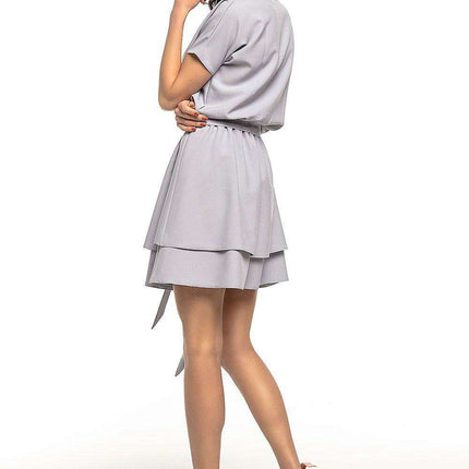 Chic Kimono-Inspired Double Skirt Day Dress