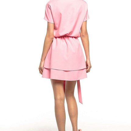 Chic Kimono-Inspired Double Skirt Day Dress