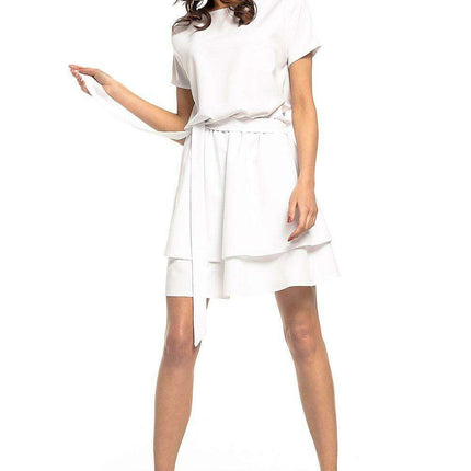 Chic Kimono-Inspired Double Skirt Day Dress