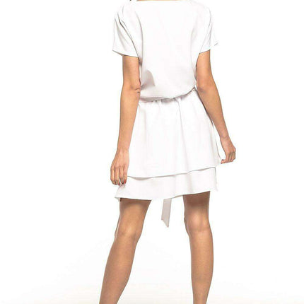 Chic Kimono-Inspired Double Skirt Day Dress